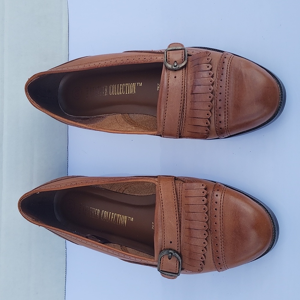 The Leather Collection Brown Leather Women Flat Shoes Size 6.5 - Picture 14 of 15